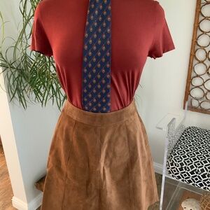 Micheal Kors Tan Suede Skirt